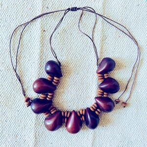 Vintage Chunky Tagua Nut Necklace